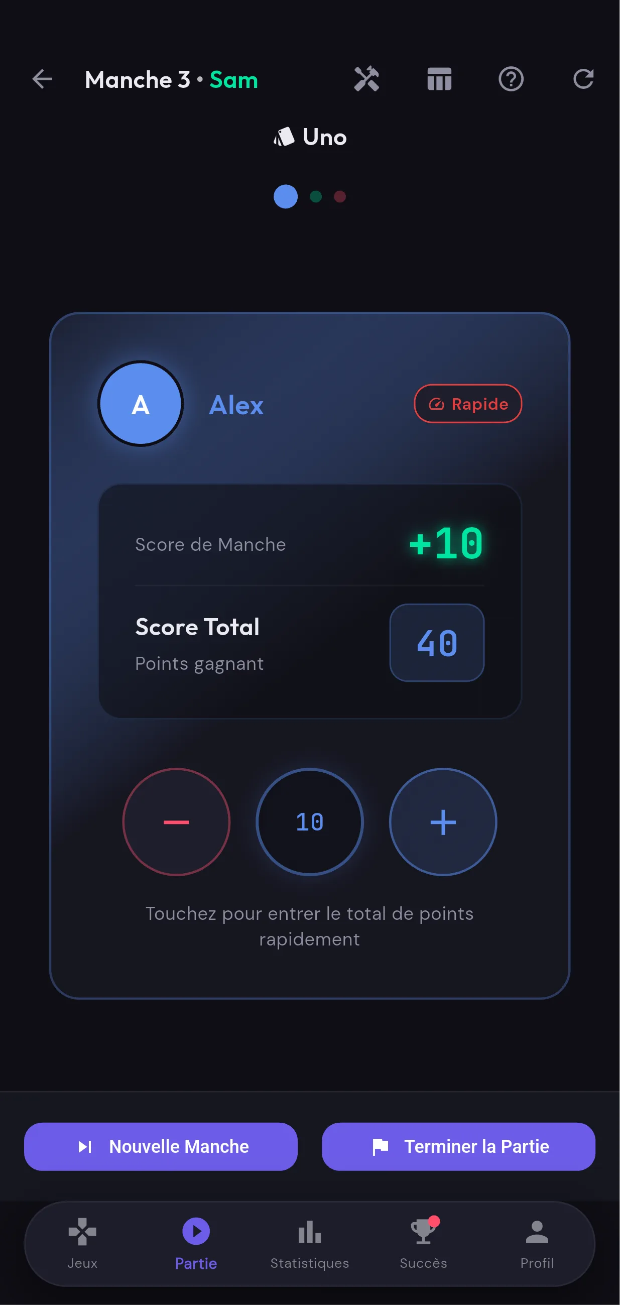 Le Calculateur de Score « Tally Rapide »