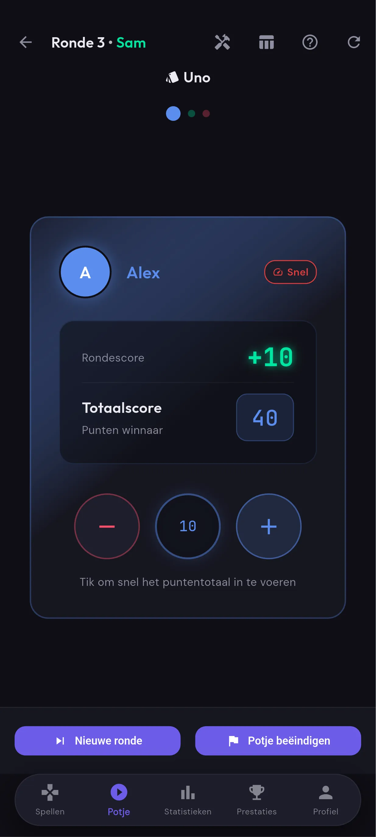 De “Snelle Tally” Puntenberekenaar