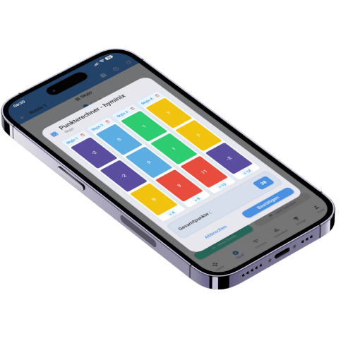 Screenshot des visuellen Punkterasters für Skyjo in der Scorio-App.